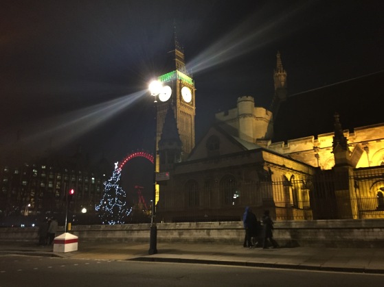 Nikkita Mehta: My parents and I were heading to central London for dinner and decided to take the longer route. With my iPhone out the window of the car, I was able to grab this shot of London at Christmas